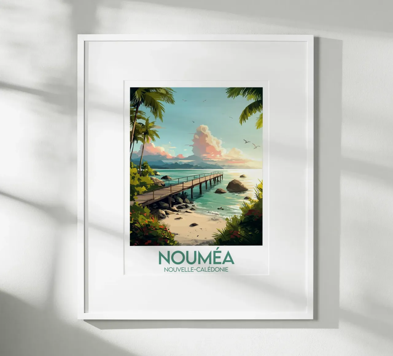 Poster Nouméa poster con telaio in alluminio da Frame the World