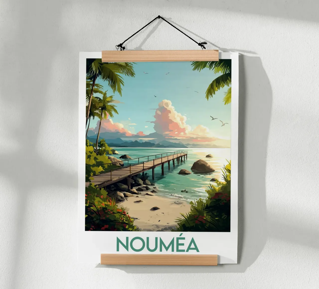 Poster Nouméa poster con telaio in alluminio da Frame the World