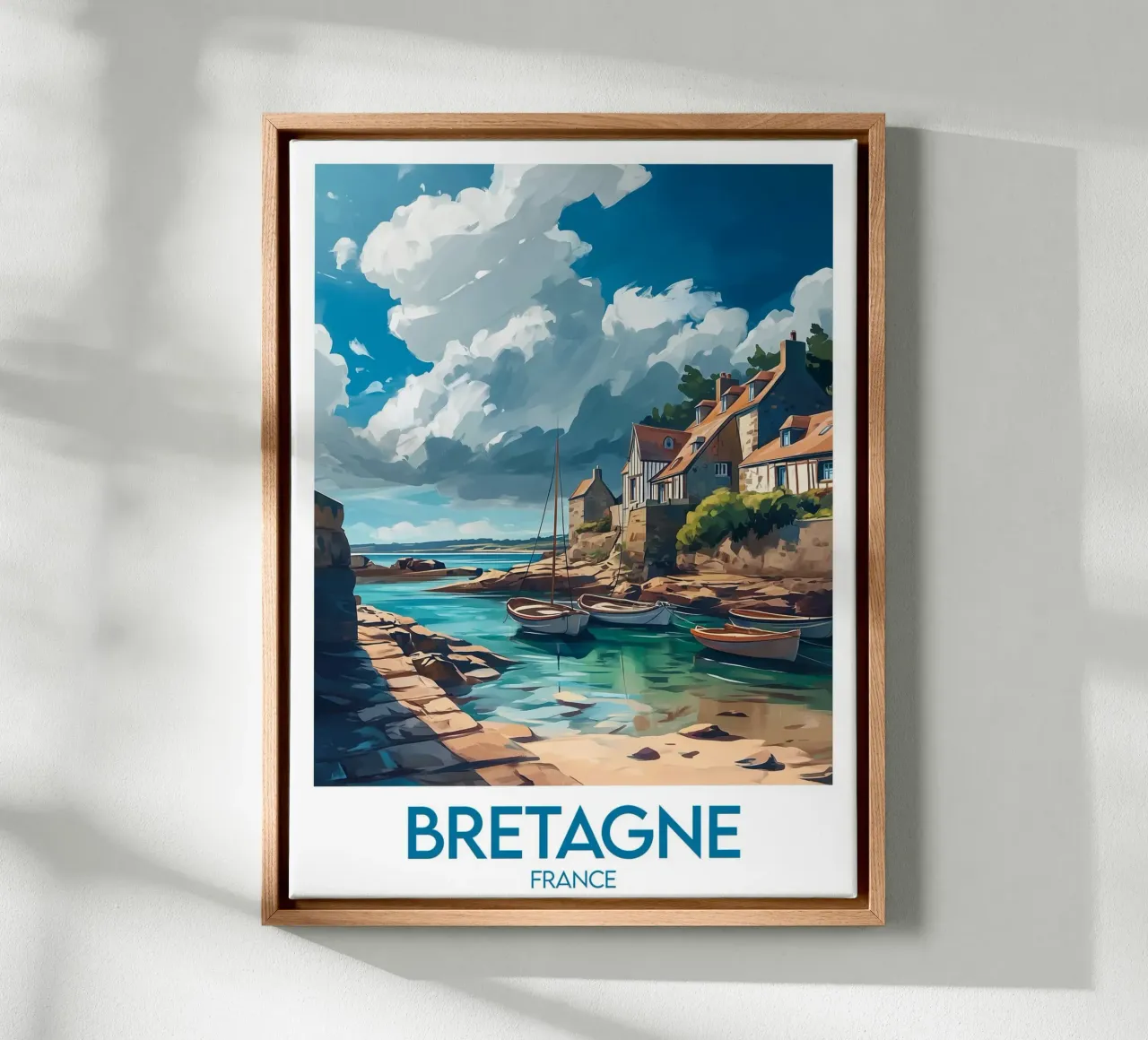 Affiche Bretagne tela con Cornice a cassetta da Frame the World