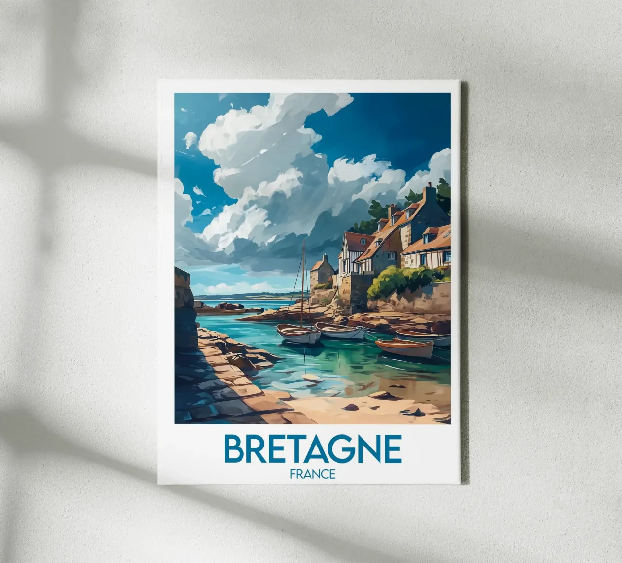 Affiche Bretagne tela con Cornice a cassetta da Frame the World