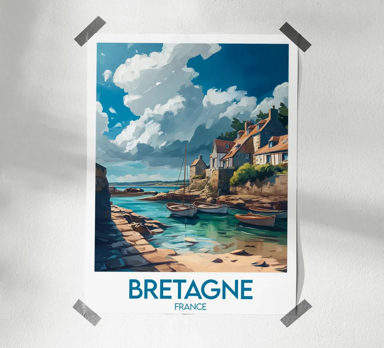 Affiche Bretagne Frankreich Poster von Frame the World
