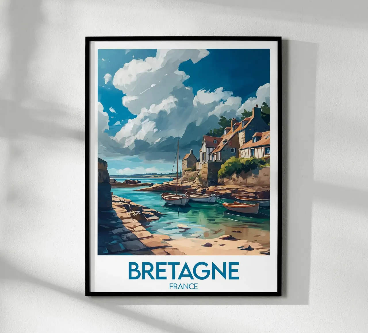 Affiche Bretagne Frankreich Poster von Frame the World