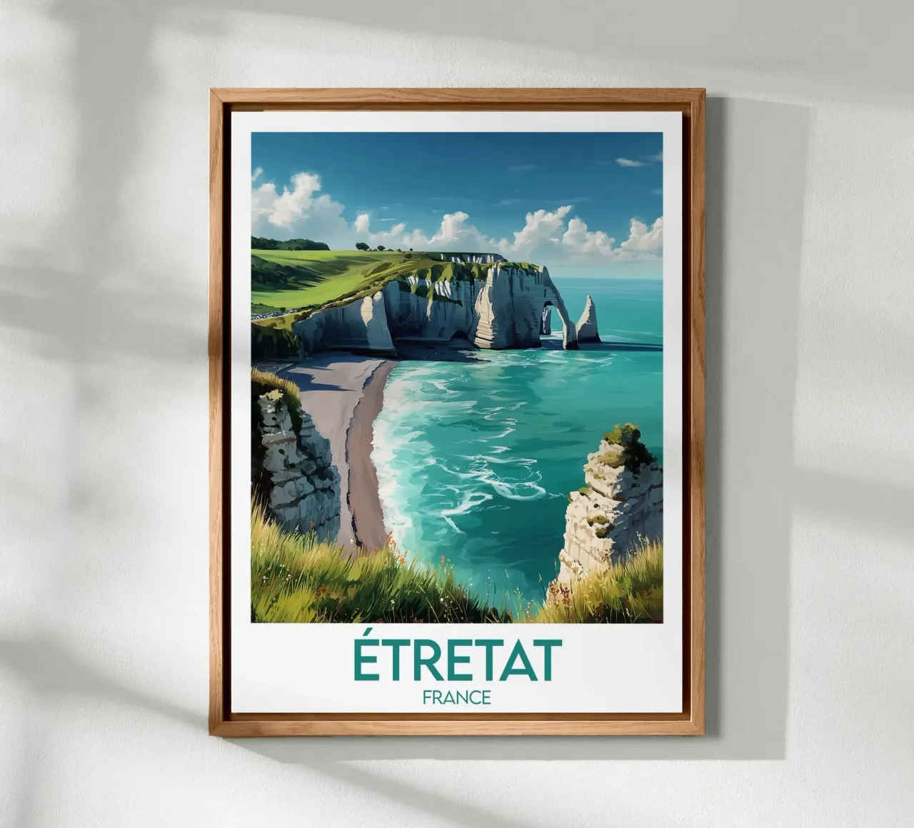Poster Étretat Frankreich Forex-Platte von Frame the World