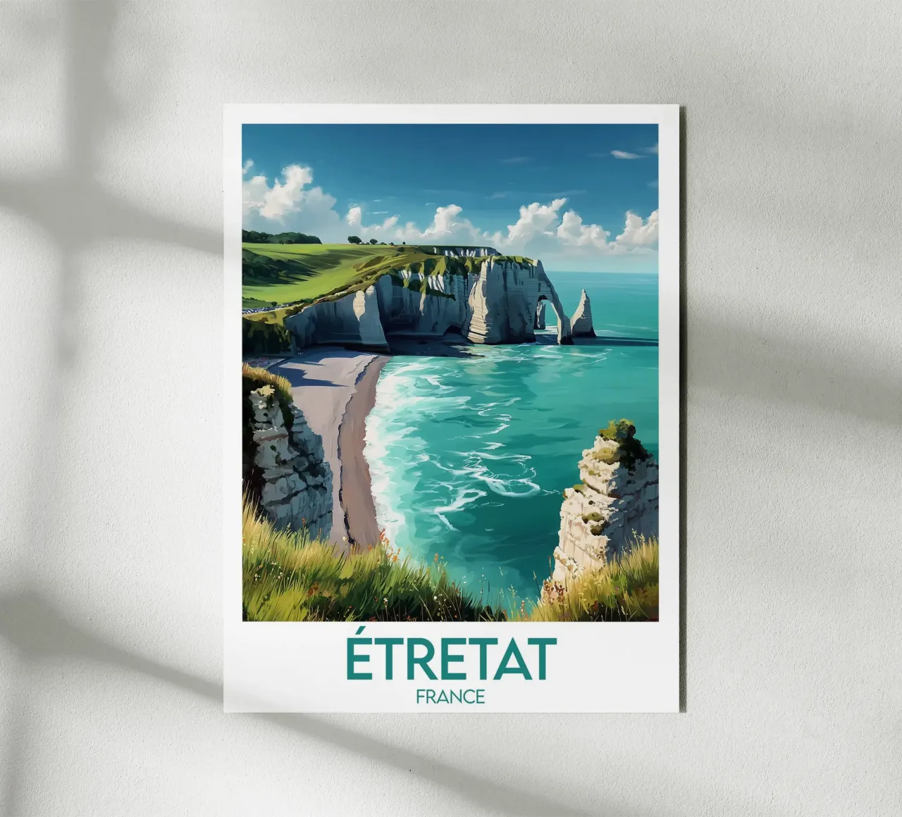 Poster Étretat Frankreich Forex-Platte von Frame the World