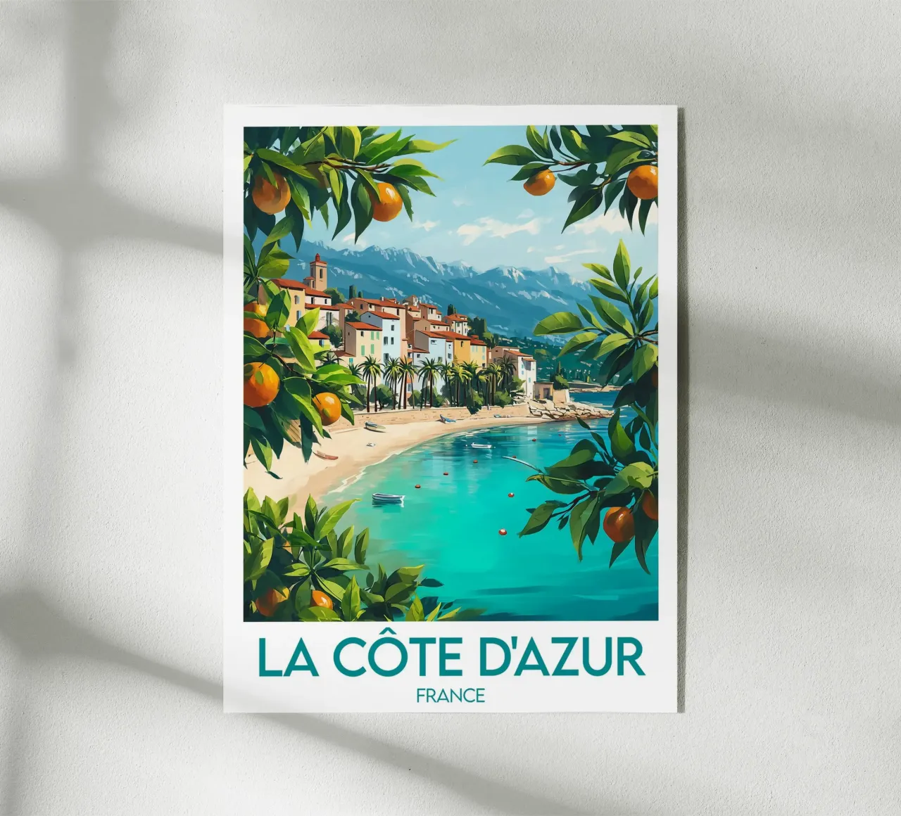 Poster Côte d'Azur Frankreich Acryl-Glas von Frame the World