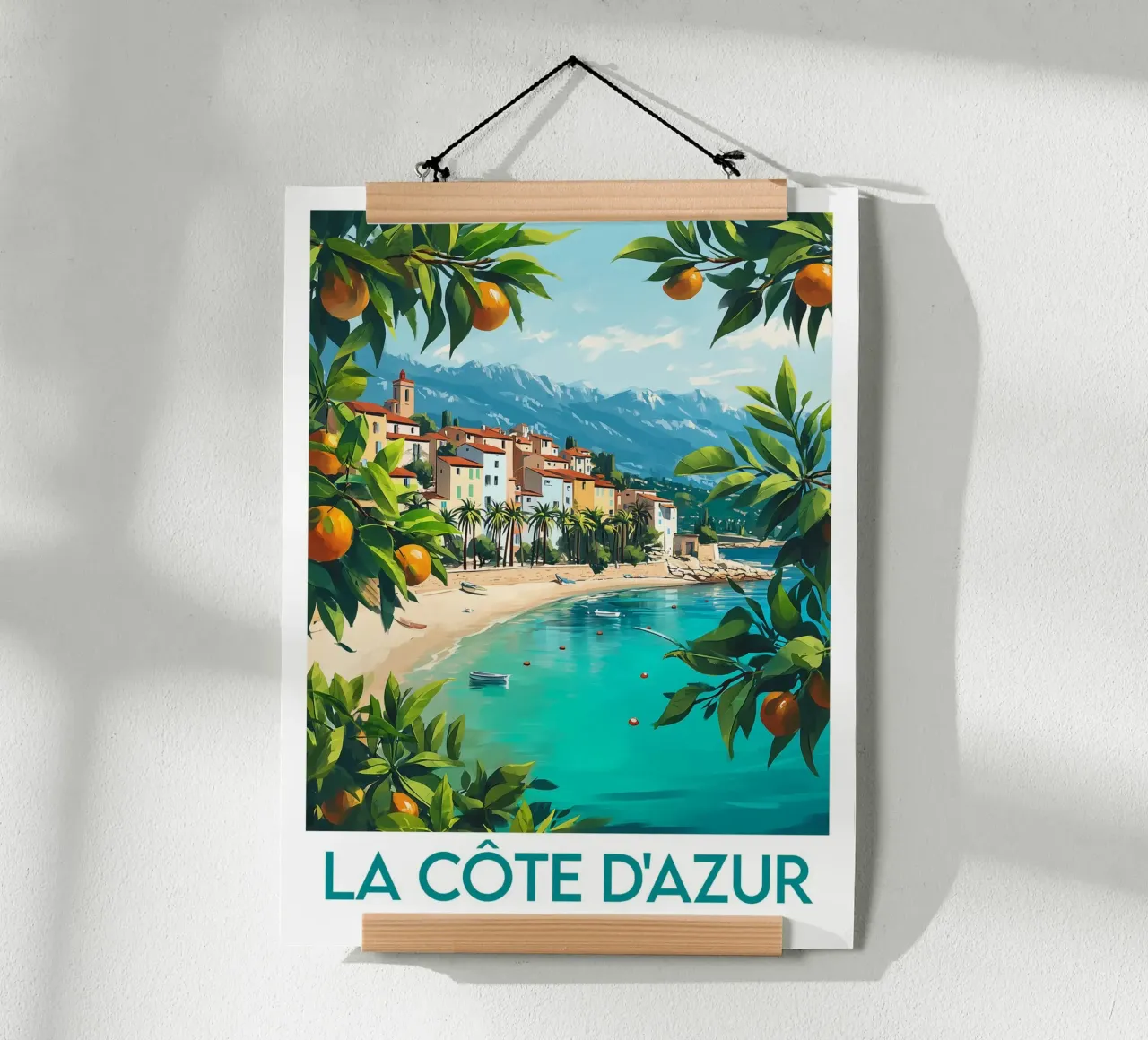 Poster Côte d'Azur Frankreich Poster von Frame the World