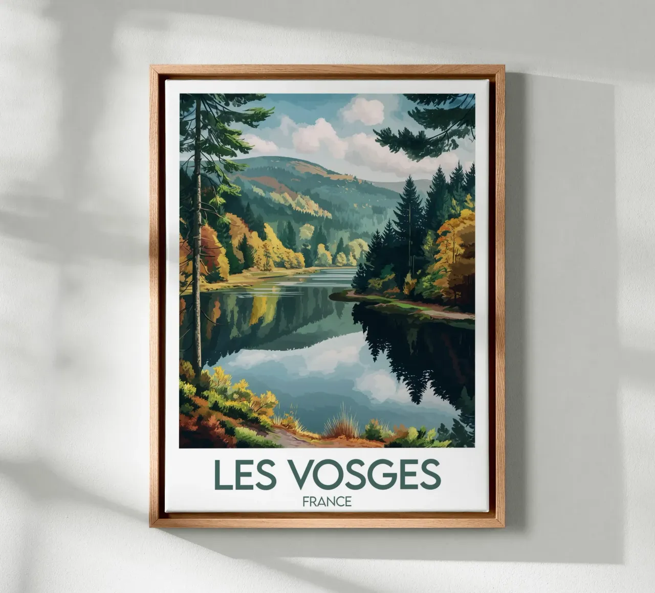 Poster Les Vosges tela con Cornice a cassetta da Frame the World