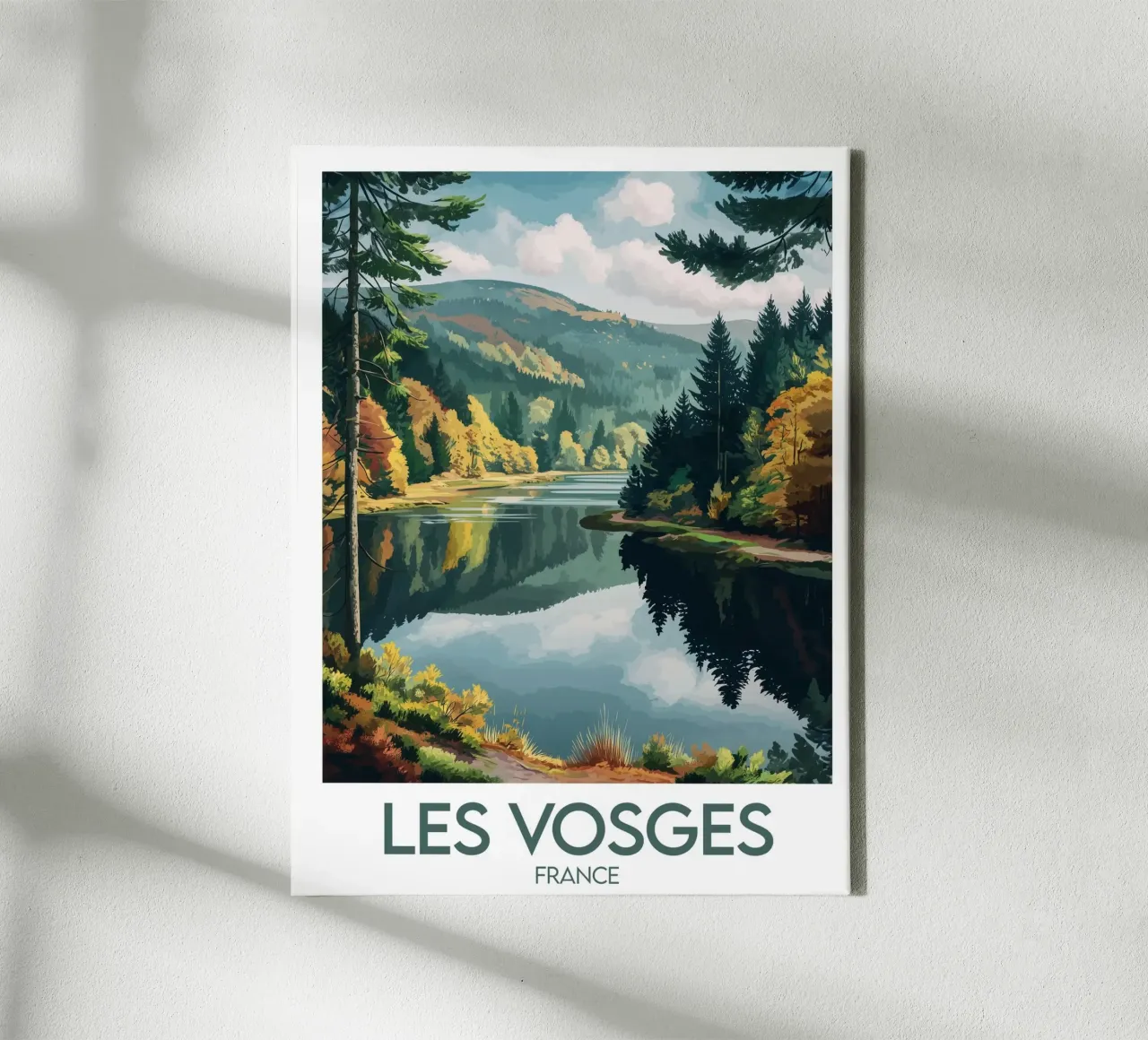 Poster Les Vosges tela con Cornice a cassetta da Frame the World