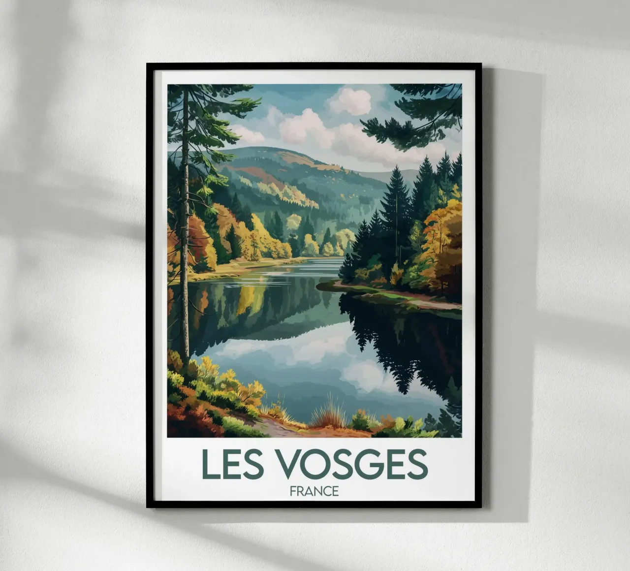 Poster Les Vosges poster con telaio in legno da Frame the World