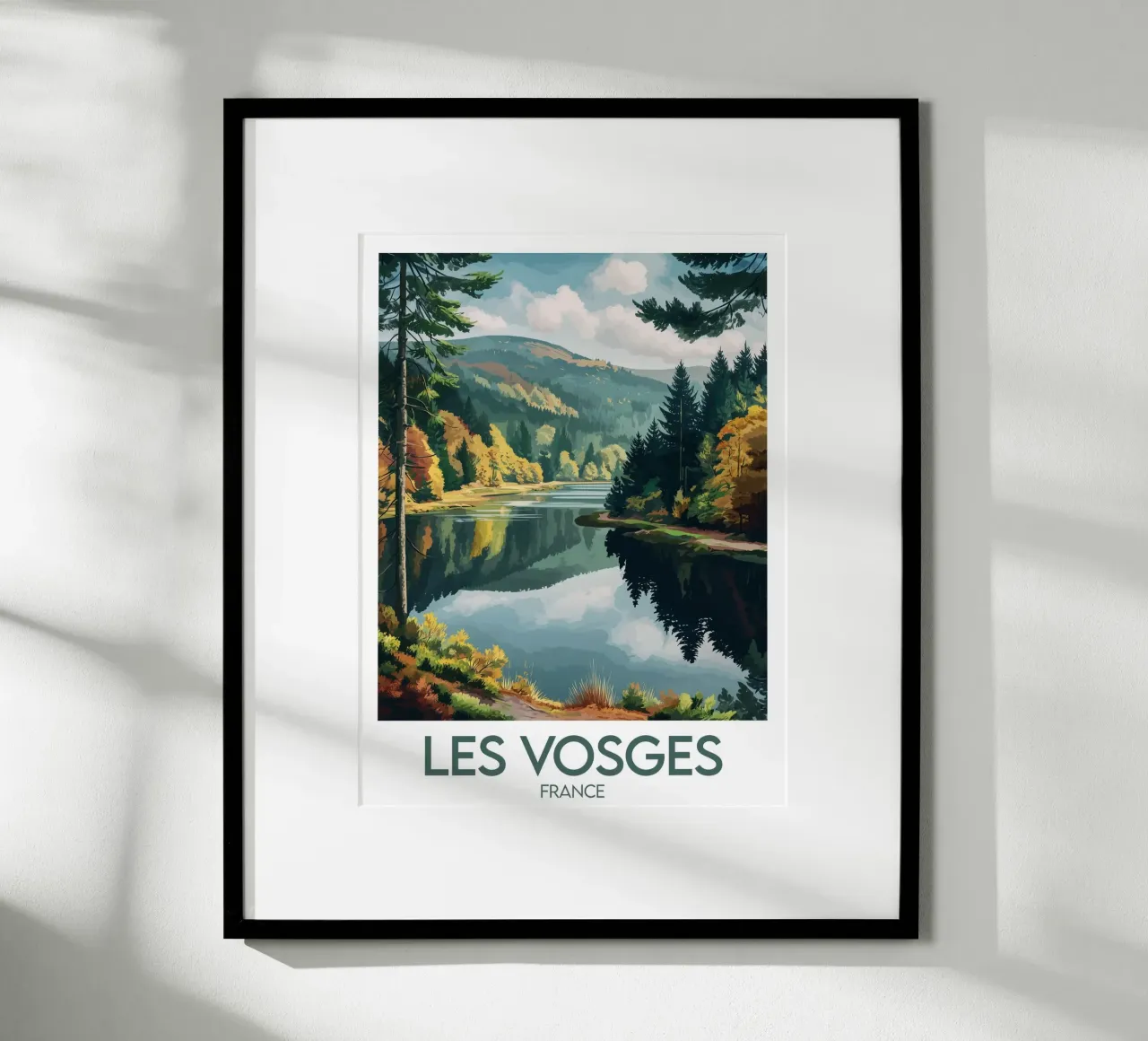 Poster Les Vosges poster con telaio in legno da Frame the World