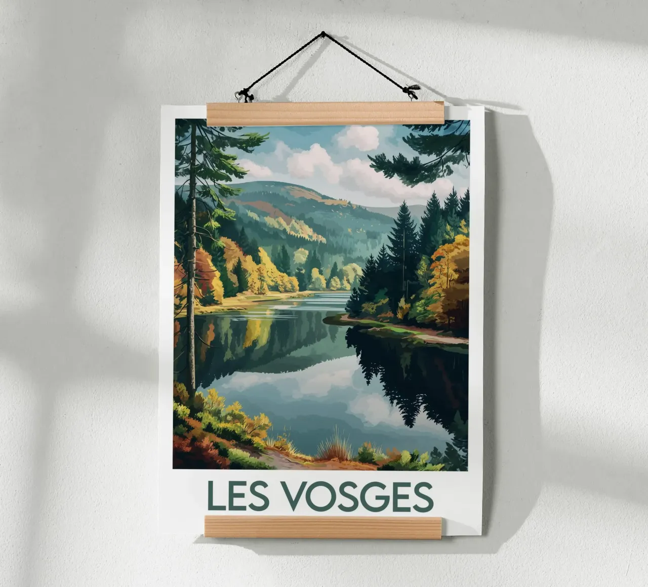 Poster Les Vosges poster con telaio in legno da Frame the World
