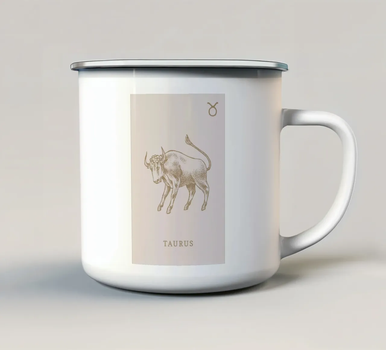 Taurus tazza in smalto da Flora & Fauna