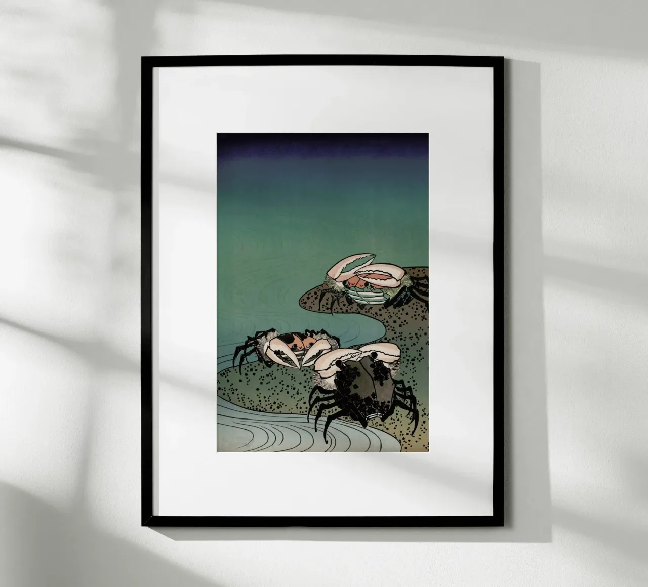 Saltwater Crabs poster con telaio in plastica da Flora & Fauna