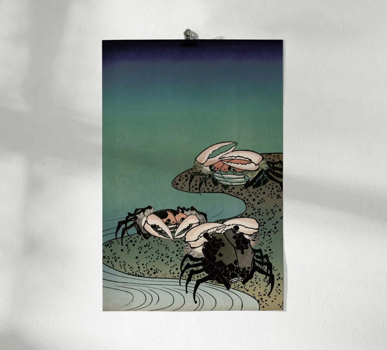Saltwater Crabs poster con telaio in plastica da Flora & Fauna