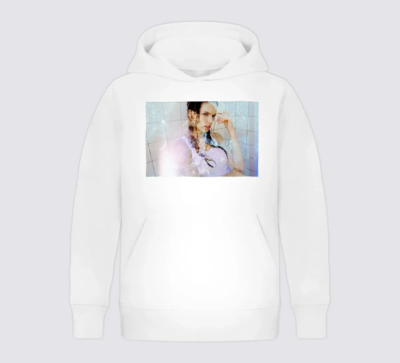 Water runs cold kids hoodie by Aysha Banos