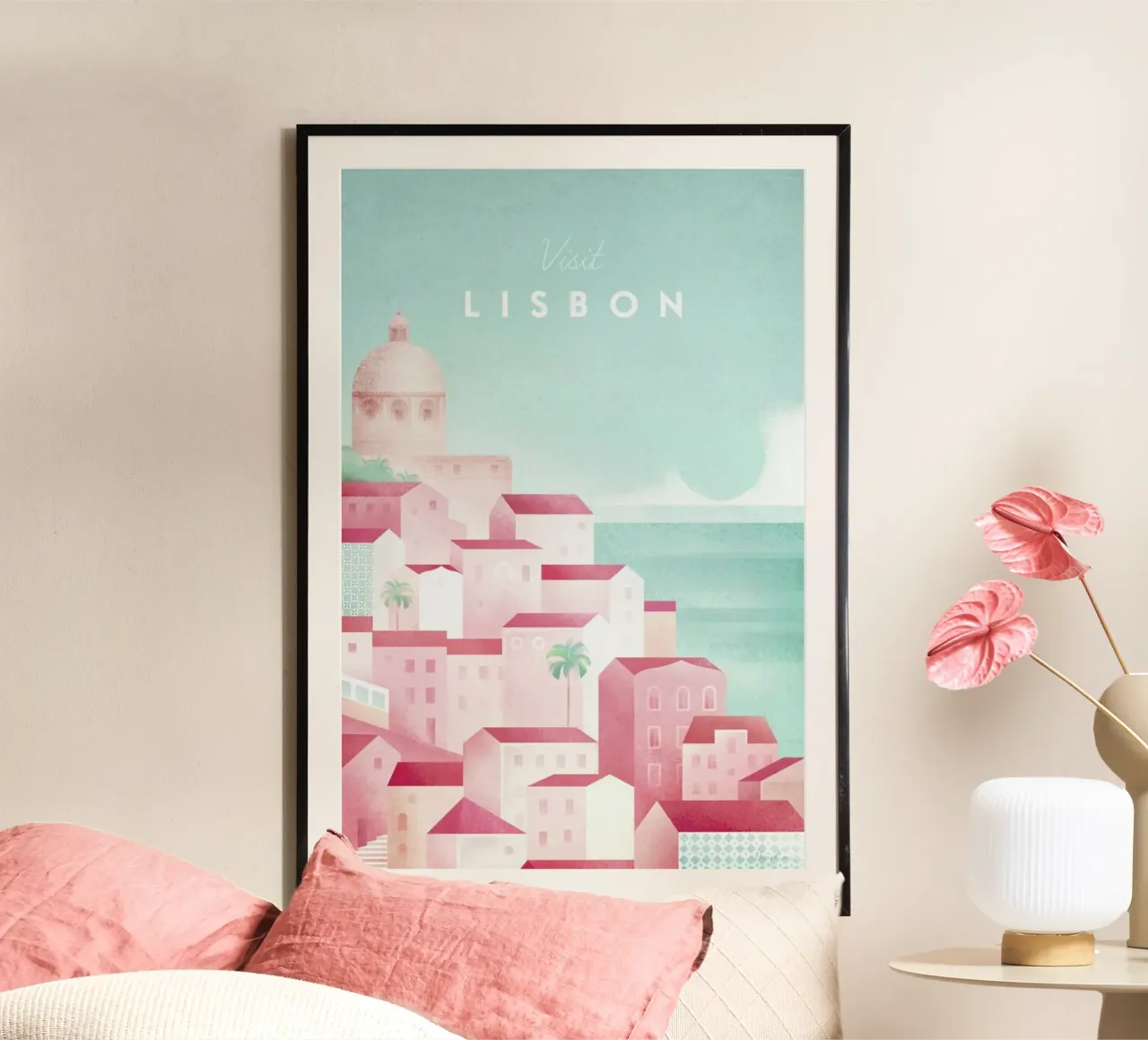 Lisbon poster con telaio in plastica da Henry Rivers