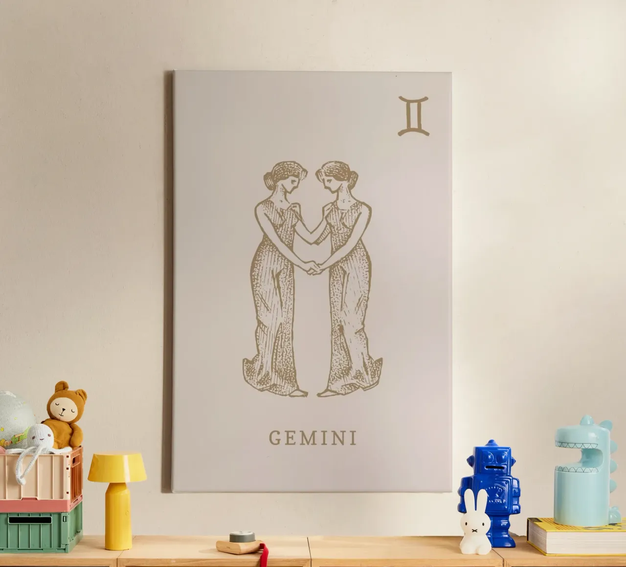 Gemini tela con Cornice a cassetta da Flora & Fauna