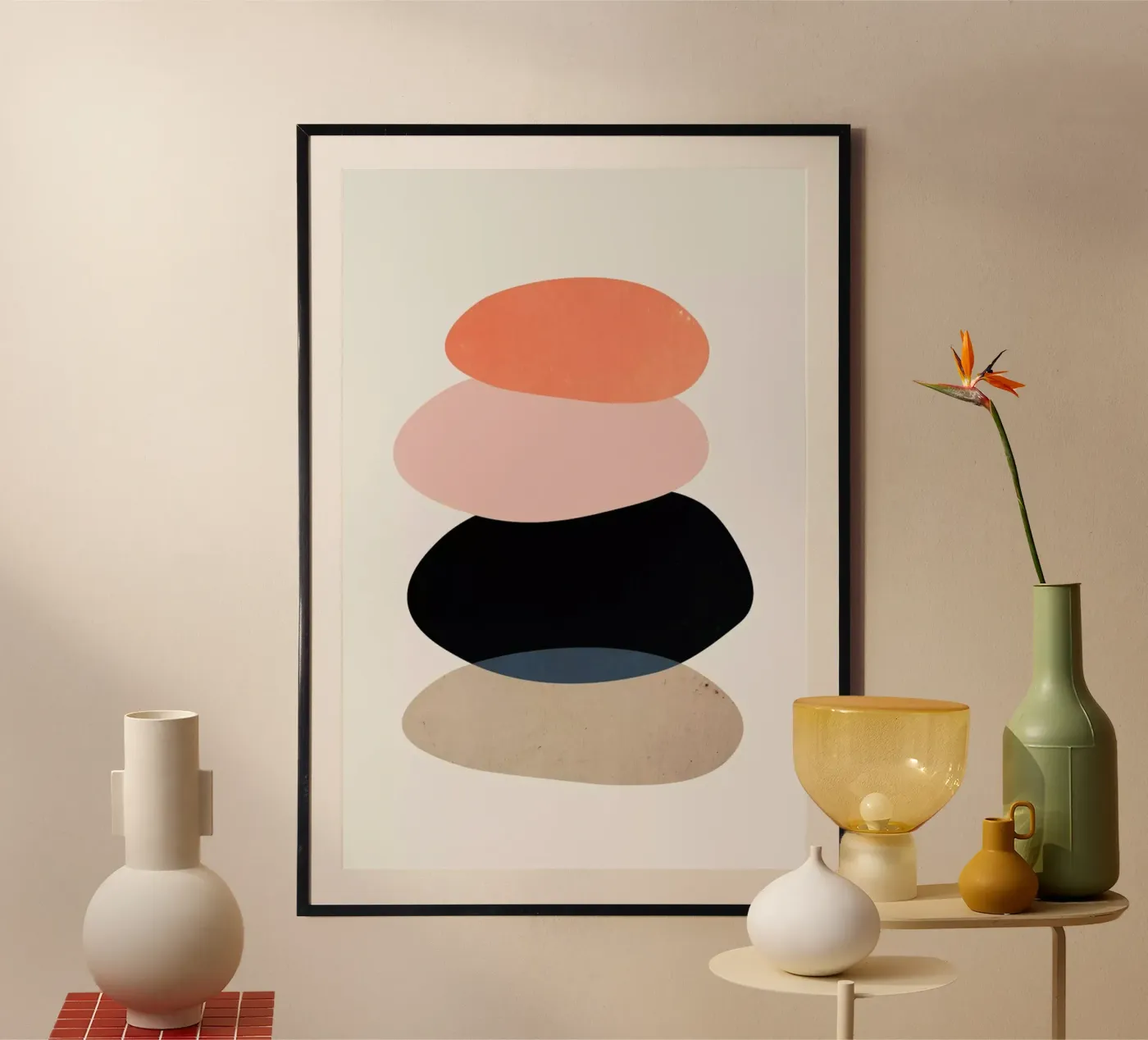 River Stone poster van Pure