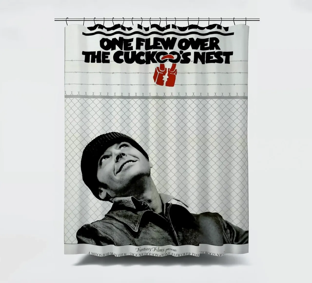 ‘One Flew over the Cuckoo’s Nest’ Retro Movie Poster tenda da doccia da Gallery Print and Art Limited