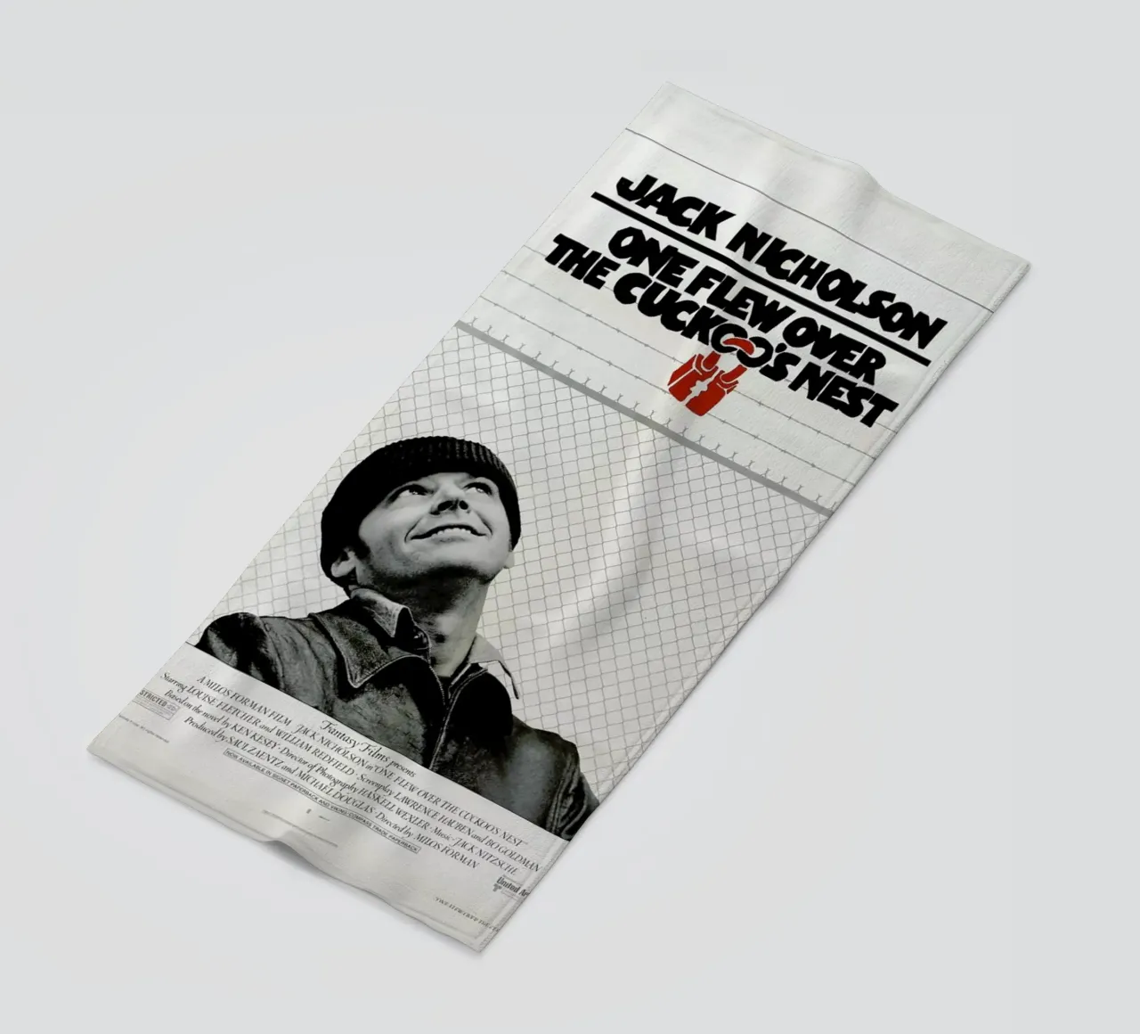 ‘One Flew over the Cuckoo’s Nest’ Retro Movie Poster telo mare da Gallery Print and Art Limited