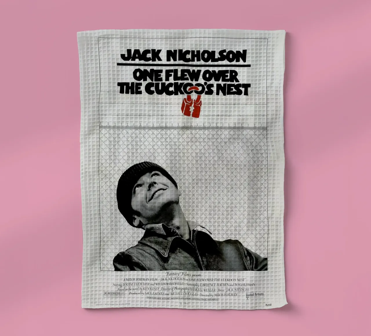 ‘One Flew over the Cuckoo’s Nest’ Retro Movie Poster canovaccio da cucina da Gallery Print and Art Limited