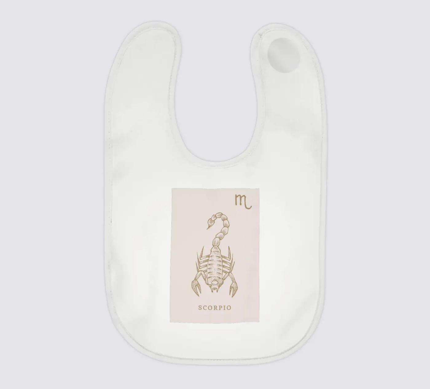 Scorpio baby bib by Flora & Fauna