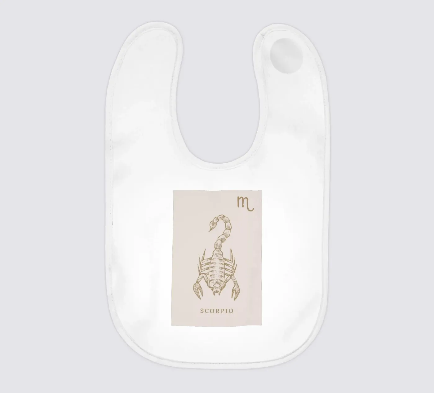 Scorpio baby bib by Flora & Fauna