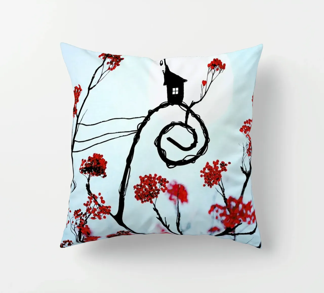Rowanberry Dream decorative cushion by Elisabeth Fredriksson