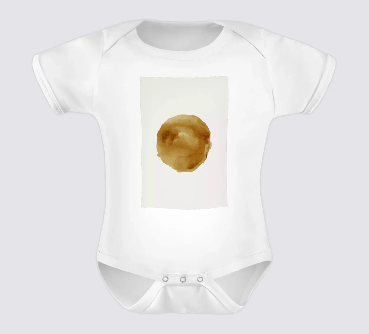 Golden short-sleeve baby romper by Pure