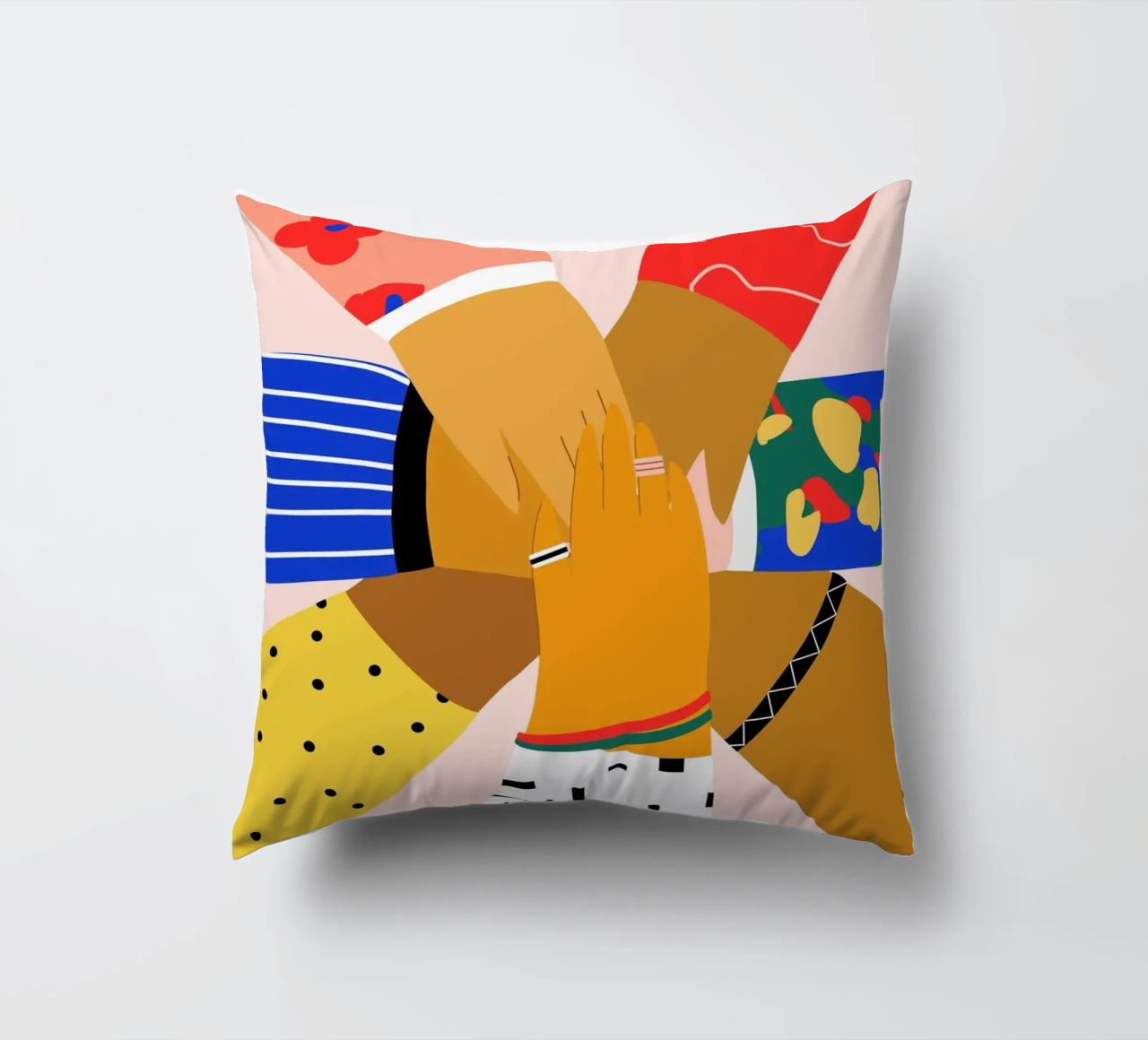 All Hands decorative cushion by Pure