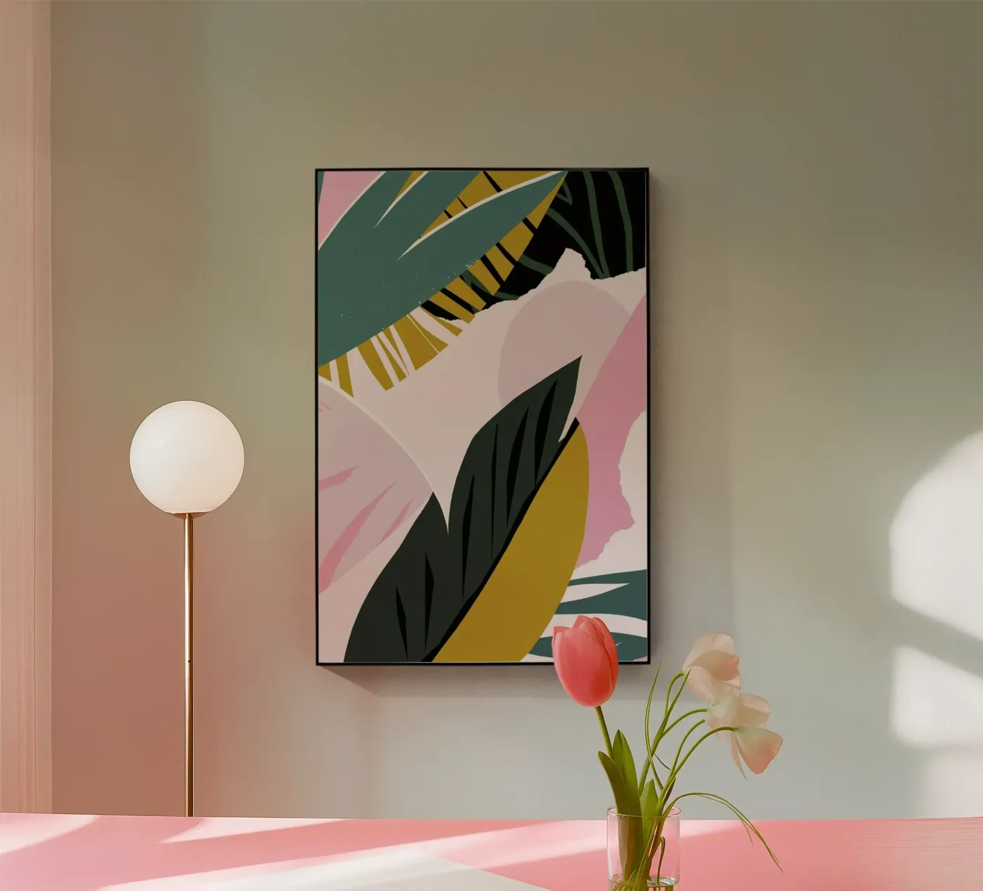 Shady Palms acryl van Tom Abbiss Smith