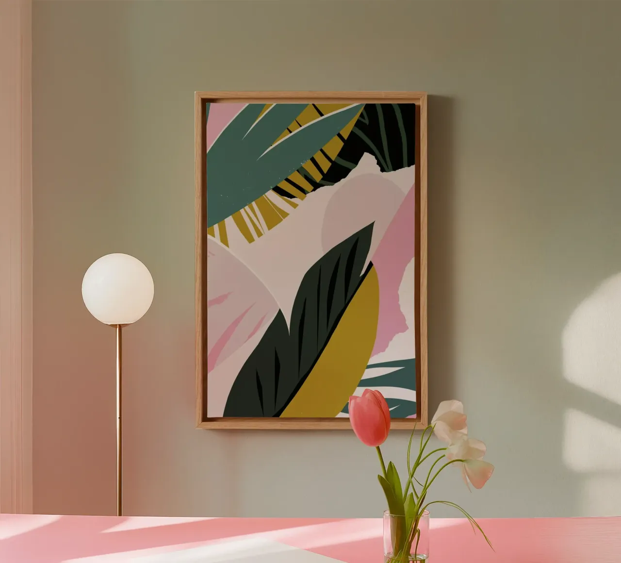 Shady Palms tela con Cornice a cassetta da Tom Abbiss Smith