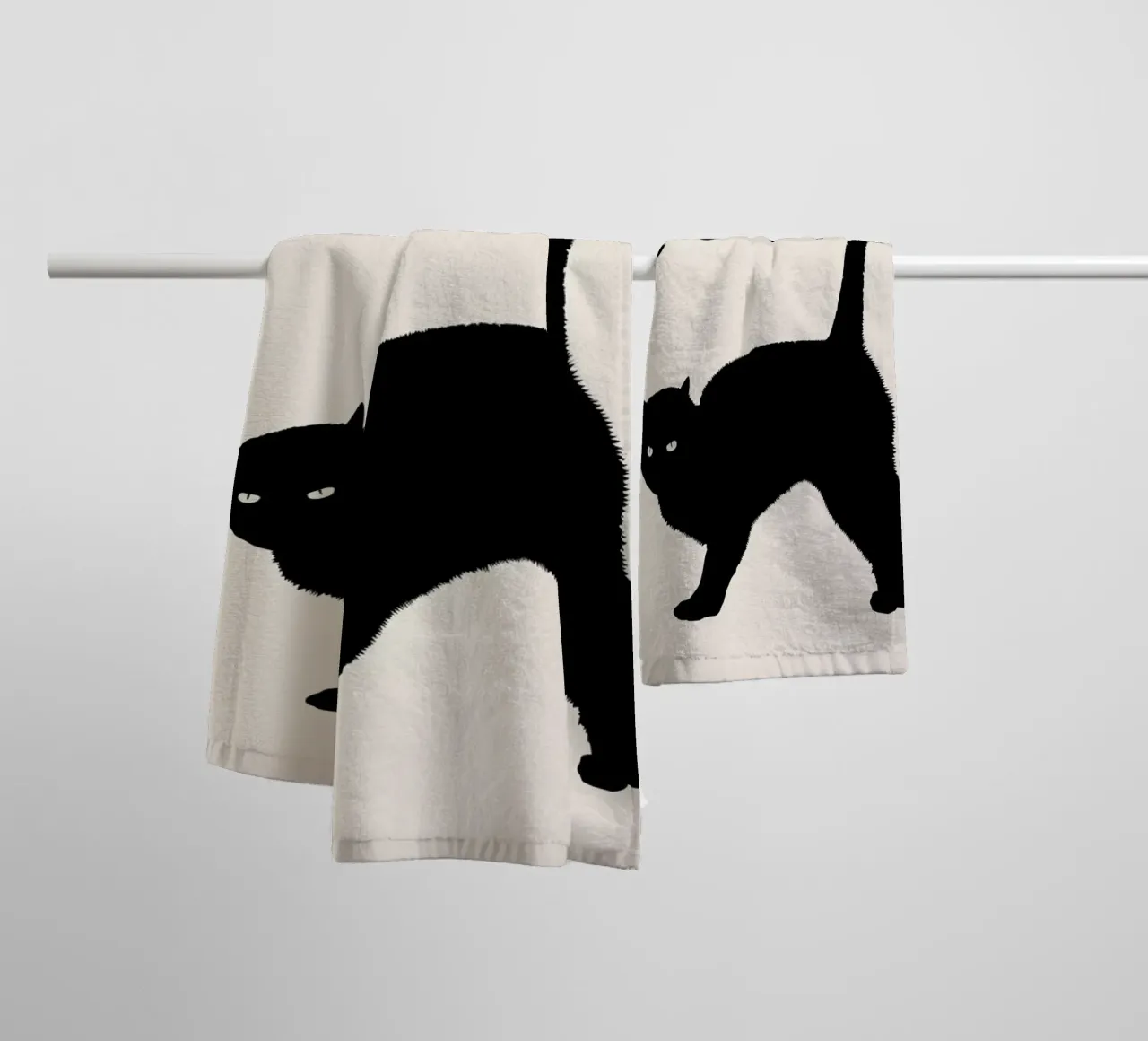 Meow towel by Florent Bodart