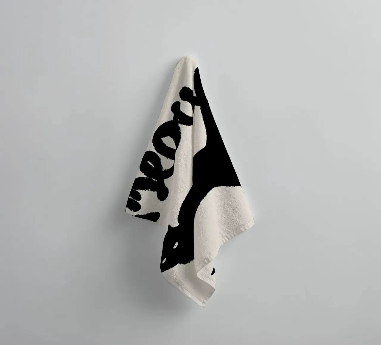Meow towel by Florent Bodart