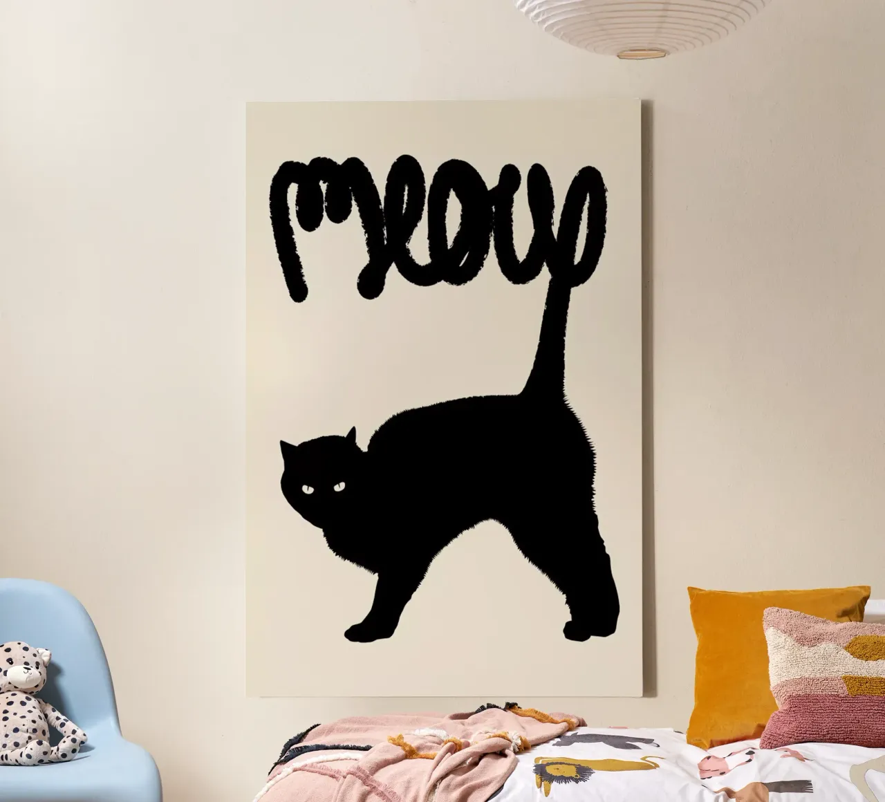 Meow tela con Cornice a cassetta da Florent Bodart