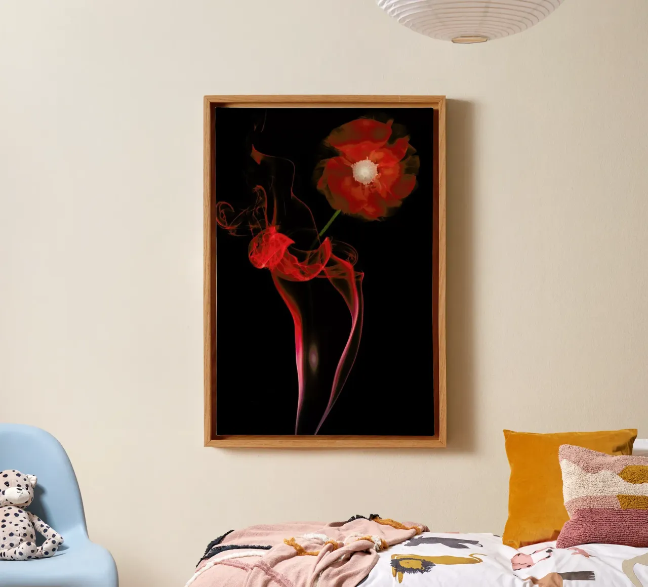 Red Buttercup - Azriel Yakubovitch lienzo con Marco flotante de Pictufy