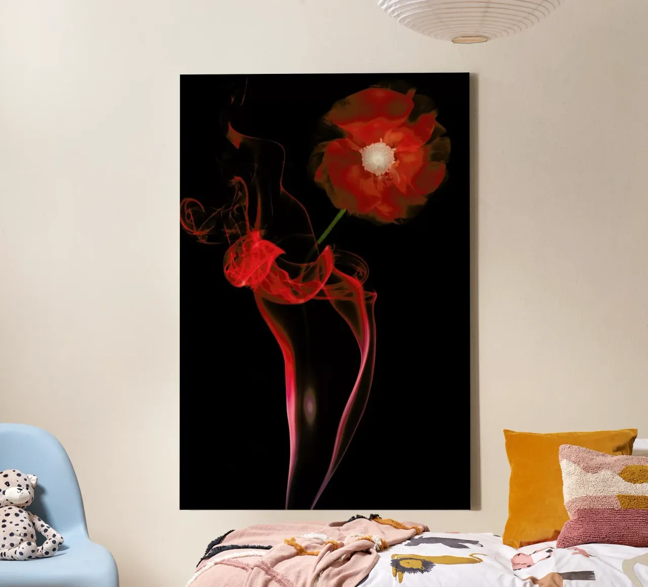 Red Buttercup - Azriel Yakubovitch lienzo con Marco flotante de Pictufy
