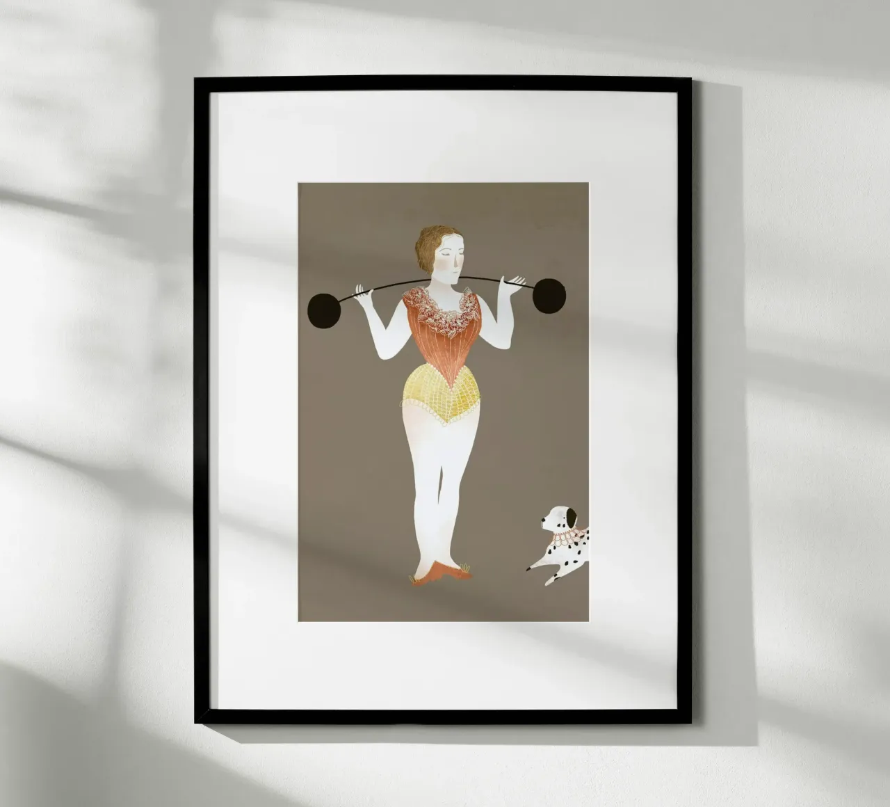 Circus Lady poster con telaio in legno da Amalia Restrepo