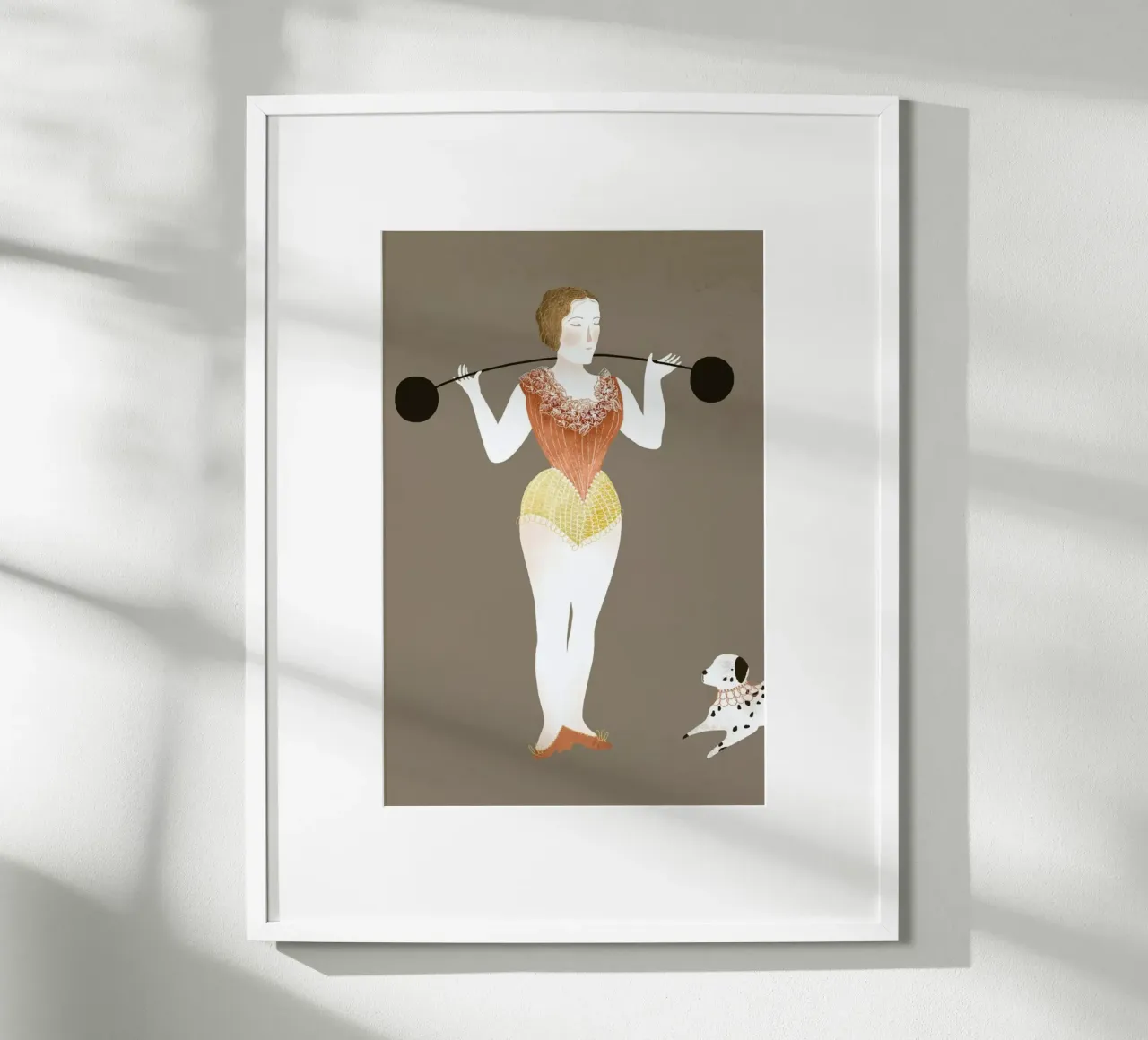 Circus Lady poster con telaio in legno da Amalia Restrepo