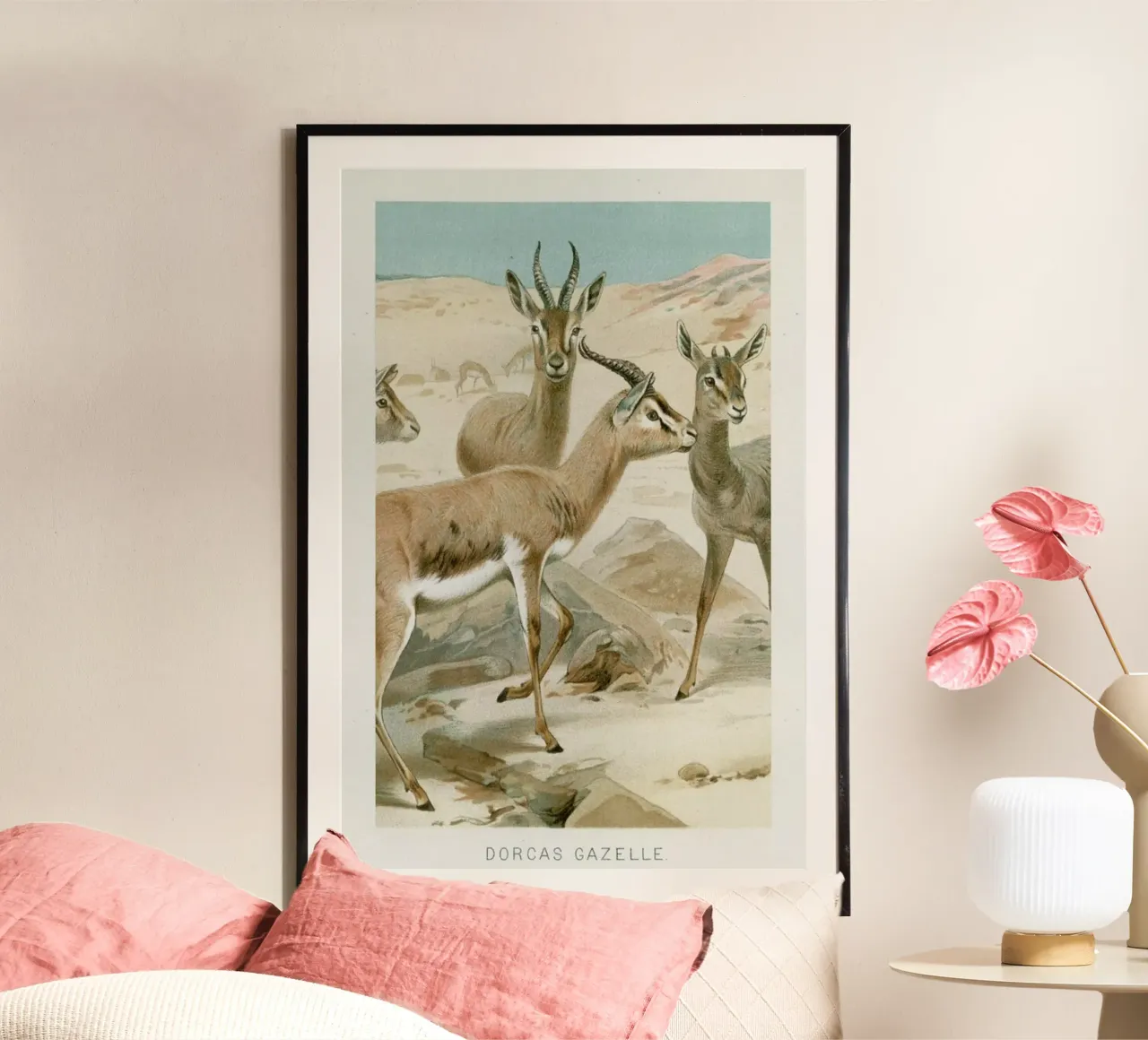 Gazelles poster con telaio in plastica da Flora & Fauna