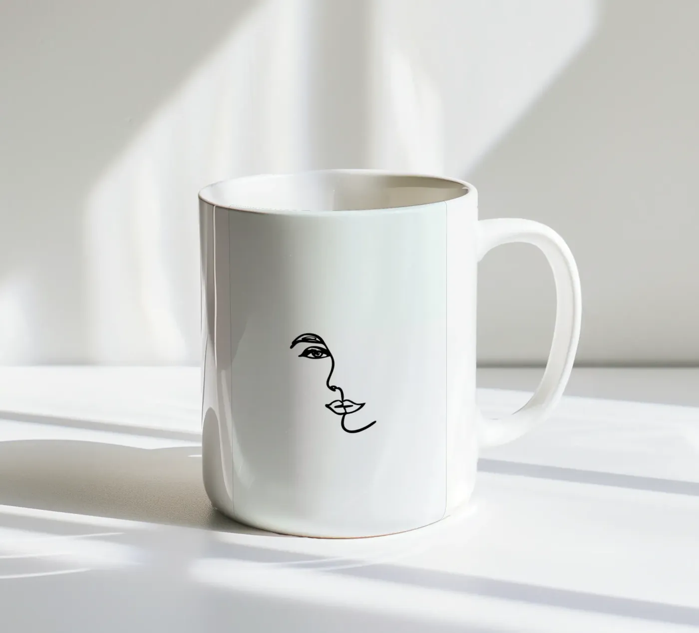 Mirrored ceramic mug by Pure