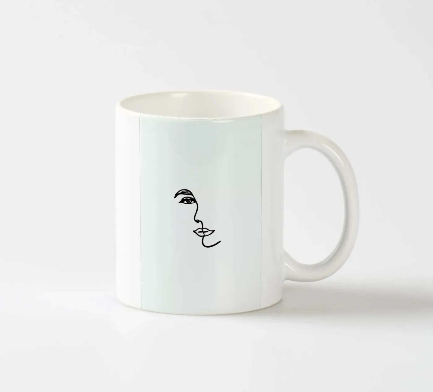Mirrored ceramic mug by Pure