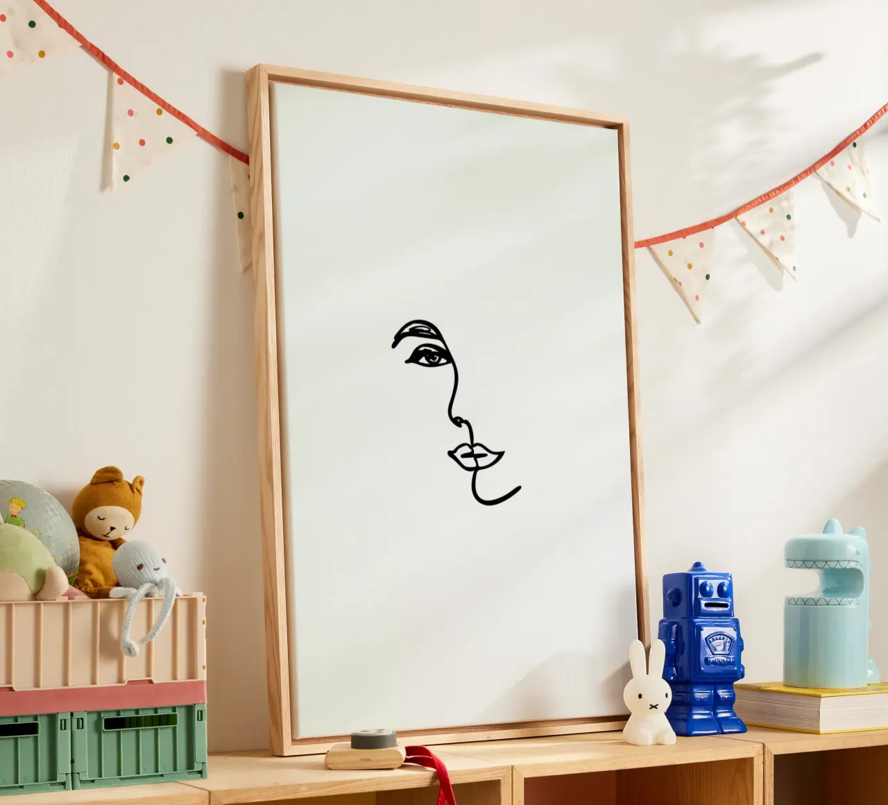 Mirrored canvas met Baklijst van Pure