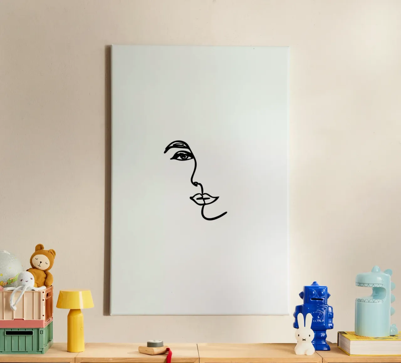 Mirrored canvas met Baklijst van Pure