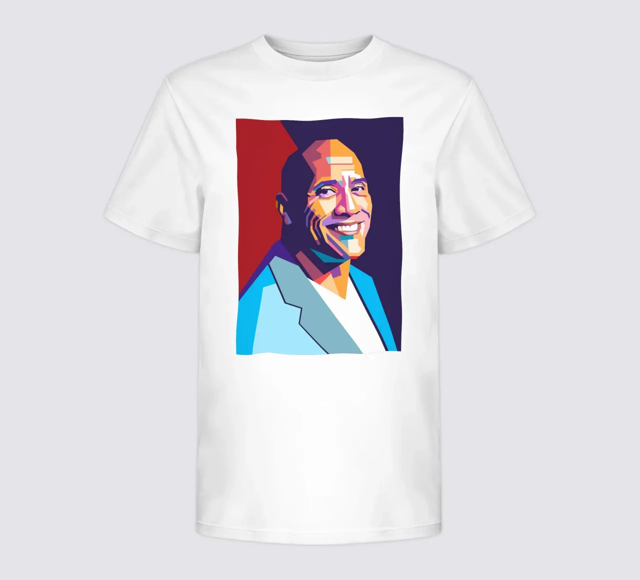Dwayne The Rock Johnson pop art portrait kids t-shirt by Hantamrata