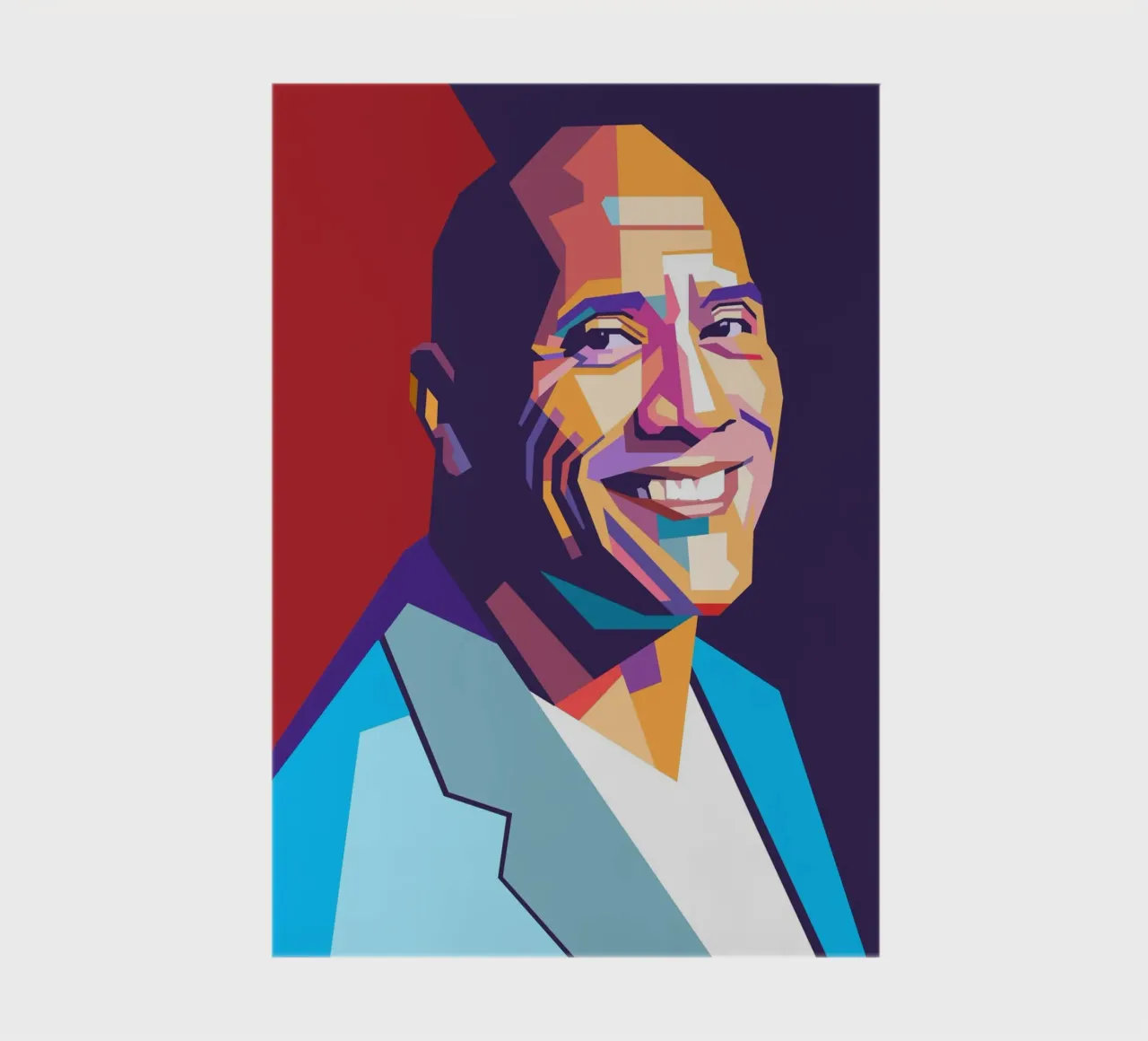 Dwayne The Rock Johnson pop art portrait notebook by Hantamrata