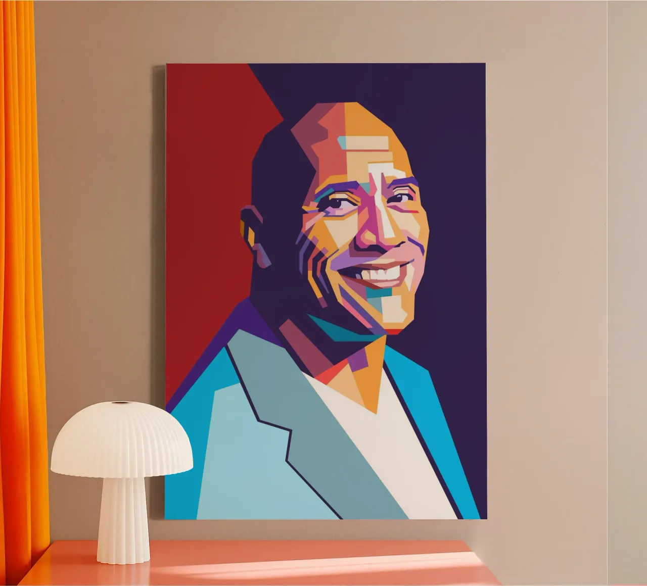 Dwayne The Rock Johnson pop art portrait canvas by Hantamrata