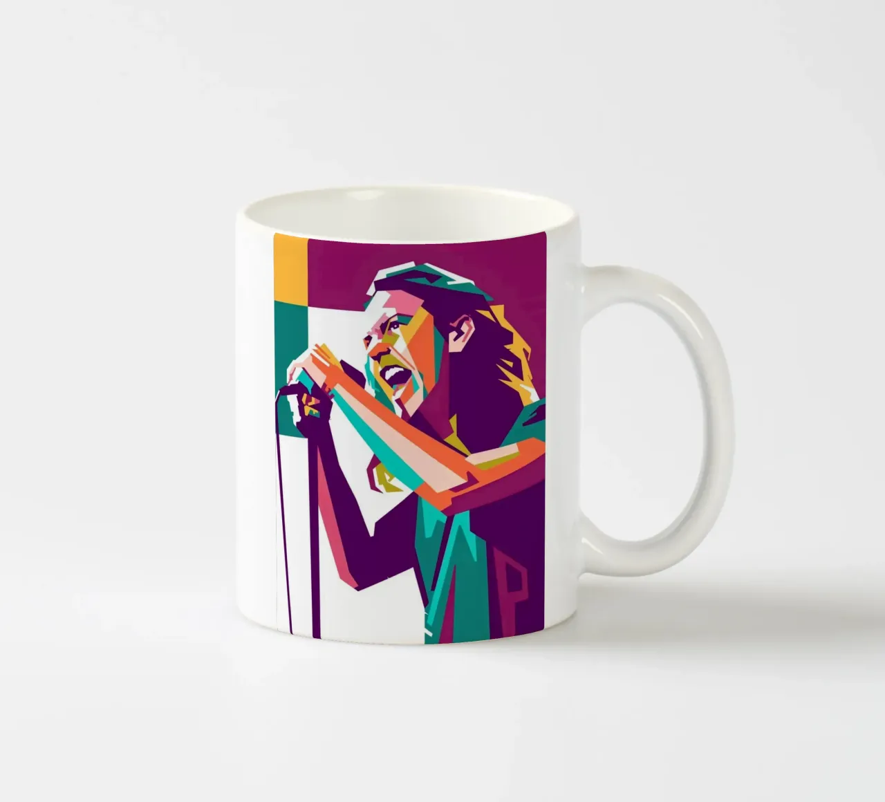 Ritratto pop art di Eddie Vedder tazza in ceramica da Hantamrata