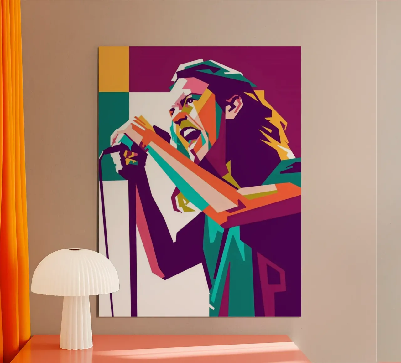 Eddie Vedder Pop-Art-Porträt Hahnemühle von Hantamrata