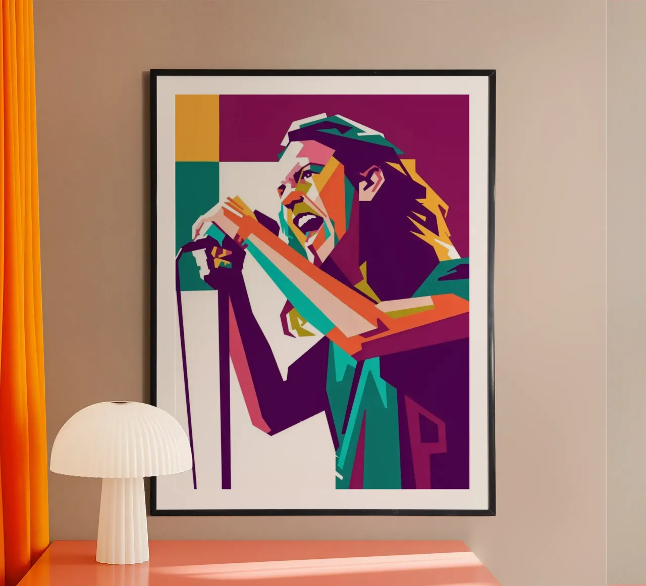 Eddie Vedder Pop-Art-Porträt Hahnemühle von Hantamrata